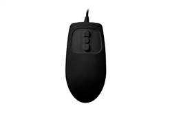 Used for Infection Control & Equipment Protection, the Mighty-Mouse-5 Full-size Optical Oil-Resistant 5-Button Mouse MOM-B5 can be cleaned by washing with soap and water, sanitized or disinfected.