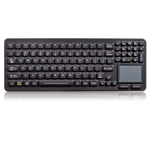 SlimKey Sealed Keyboard Touchpad (USB) (Black) | SK-97-TP-USB-BLK by iKey  from WetKeys Washable and Waterproof Keyboards