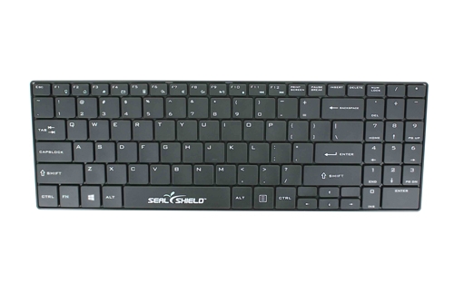 Used for Infection Control & Equipment Protection, the Clean-Wipe Medical Grade Chiclet Keyboard SSKSV099V2 can be cleaned by washing with soap and water, sanitized or disinfected.