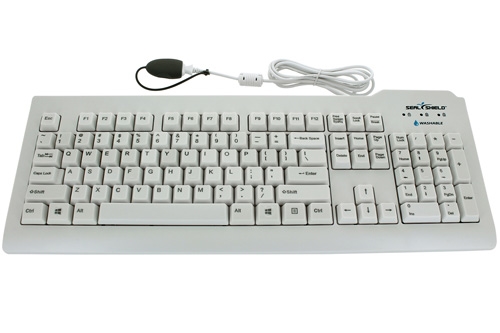 Used for Infection Control & Equipment Protection, the Silver-Seal-Glow Backlit True-Type Keyboard SSWKSV207GL can be cleaned by washing with soap and water, sanitized or disinfected.