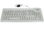 Used for Infection Control & Equipment Protection, the Silver-Seal Medical Grade Italian Keyboard SSWKSV208IT can be cleaned by washing with soap and water, sanitized or disinfected.