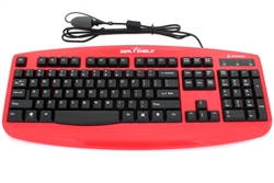 Used for Infection Control & Equipment Protection, the Silver-Storm Medical Keyboard Sentra Hospital STK503RED can be cleaned by washing with soap and water, sanitized or disinfected.