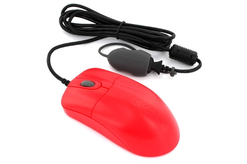 Used for Infection Control & Equipment Protection, the Silver-Storm Washable Red Medical Optical Mouse STM042RED can be cleaned by washing with soap and water, sanitized or disinfected.
