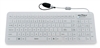 Used for Infection Control & Equipment Protection, the Seal-Glow Washable Backlit Silicone Keyboard SW106G2 can be cleaned by washing with soap and water, sanitized or disinfected.