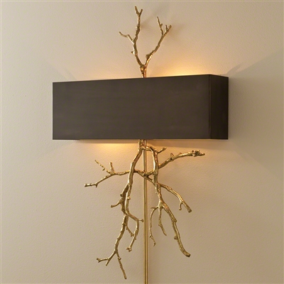 Twig Bronze and Brass Wall Sconce