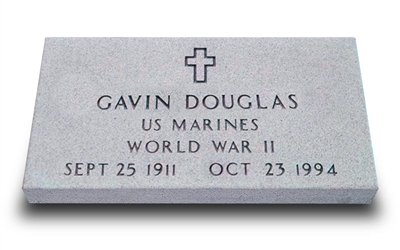 Granite Military Grave Marker