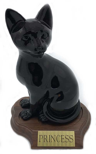 Figurine Cat Urn Sitting