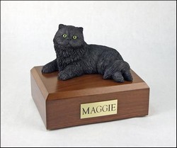 Cat Urn, Persian, Black