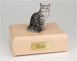 Silver Tabby Maine Coon Cat Urn