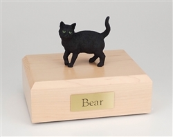 Cat Urn, Black, Shorthair, Standing