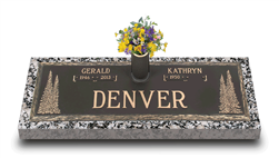 Evergreen Bronze Grave Marker