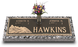 Guiding Light Bronze Grave Marker