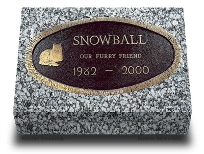 Oval I - Pet Bronze Grave Marker