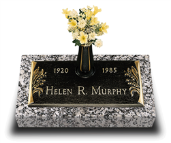 Lily of The Valley Bronze Grave Marker