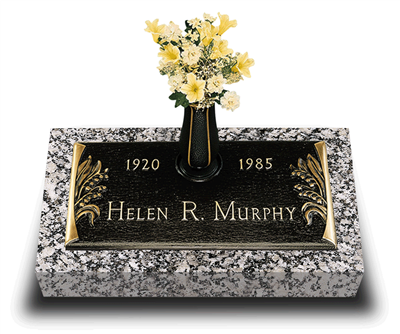 Lily of The Valley Bronze Grave Marker