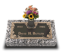 Devotional Dogwood Bronze Grave Marker