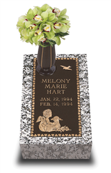 Angel & Lamb Bronze Infant Marker