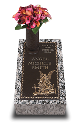 Angel & Lamb Bronze Infant Marker