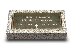 Matching Bronze Military Grave Marker