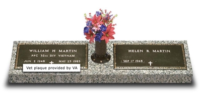 Companion Bronze Veteran Marker w/Vase