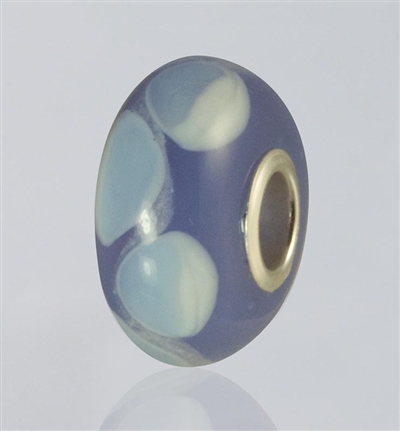 Lavender Dots Glass Cremation Bead for Pandora Bracelets