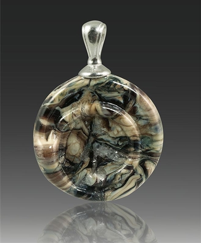 Granite Helix Glass Cremation Pendant
