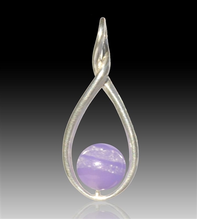 Melody Glass Pearl Cremation Pendant - Lavender