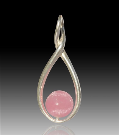 Melody Glass Pearl Cremation Pendant - Pink