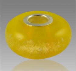 Yellow Glass Cremation Bead for Pandora Bracelets
