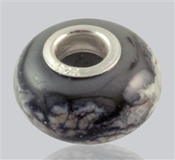 Gray Glass Cremation Bead for Pandora Bracelets