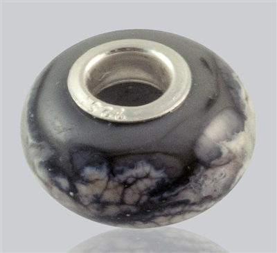 Gray Glass Cremation Bead for Pandora Bracelets