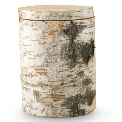 Rustic Birch Wood Urn