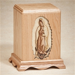 Our Lady of Guadalupe Walnut Urn