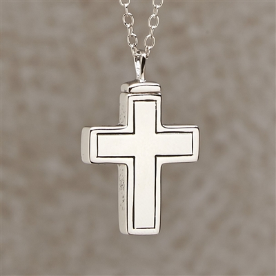 Plain Cross Cremation Locket