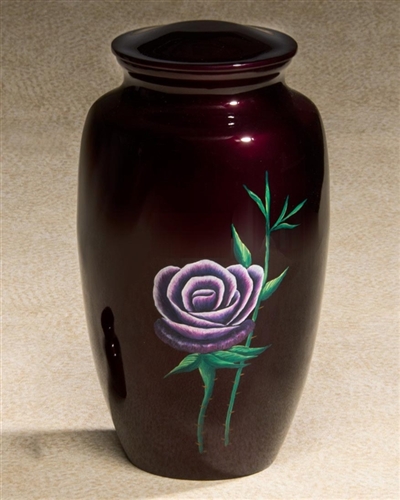 Teal Rose Urn