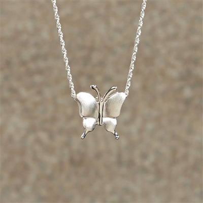 Silver Petite Butterfly Cremation Pendant