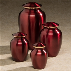Classic Crimson Cremation Urn