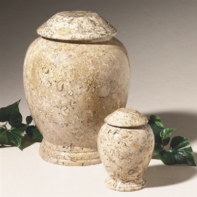 Liang Fossil Marble Urn