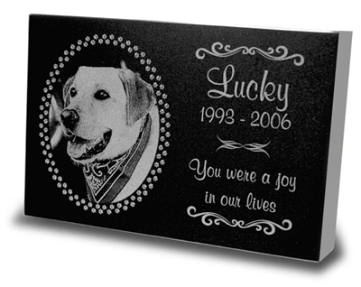 Premium laser engraved pet headstones