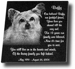 Laser Engraved Pet Photo Plaques