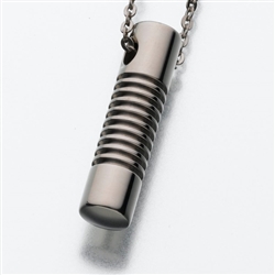 Titanium Cylinder Urn Necklace