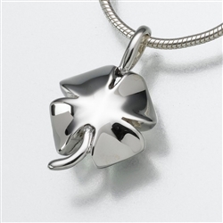 Silver 4 Leaf Clover Cremation Pendant