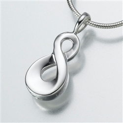 Silver Infinity Cremation Pendant