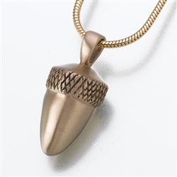 Bronze Acorn Cremation Jewelry Pendant
