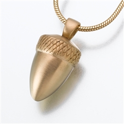 Gold Vermeil Acorn Cremation Jewelry Pendant
