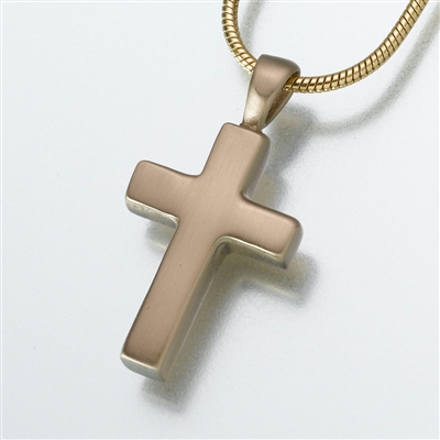 Bronze Cross Cremation Pendant