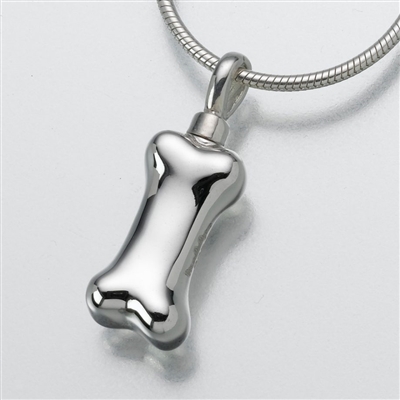 Sterling Silver Dog Bone Cremation Pendant