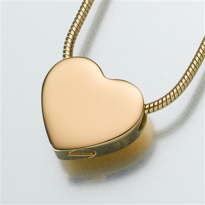 Gold Vermeil Slider Heart Cremation Pendant