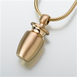 Gold Vermeil Cremation Urn Necklace