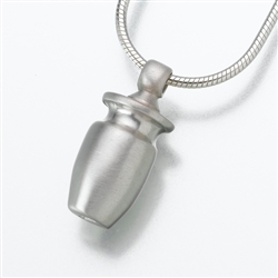 Silver Cremation Urn Necklace